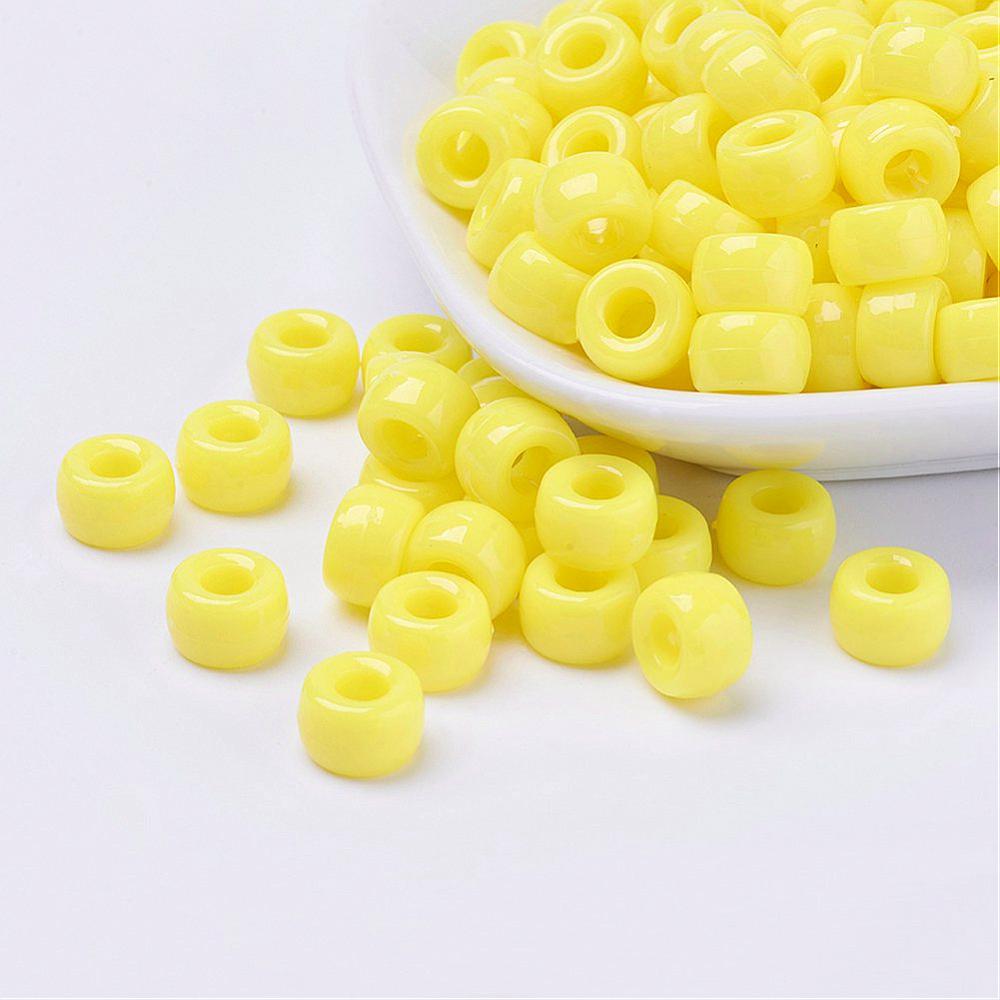 Sunshine Yellow Opaque (500) - Acrylic Pony Beads