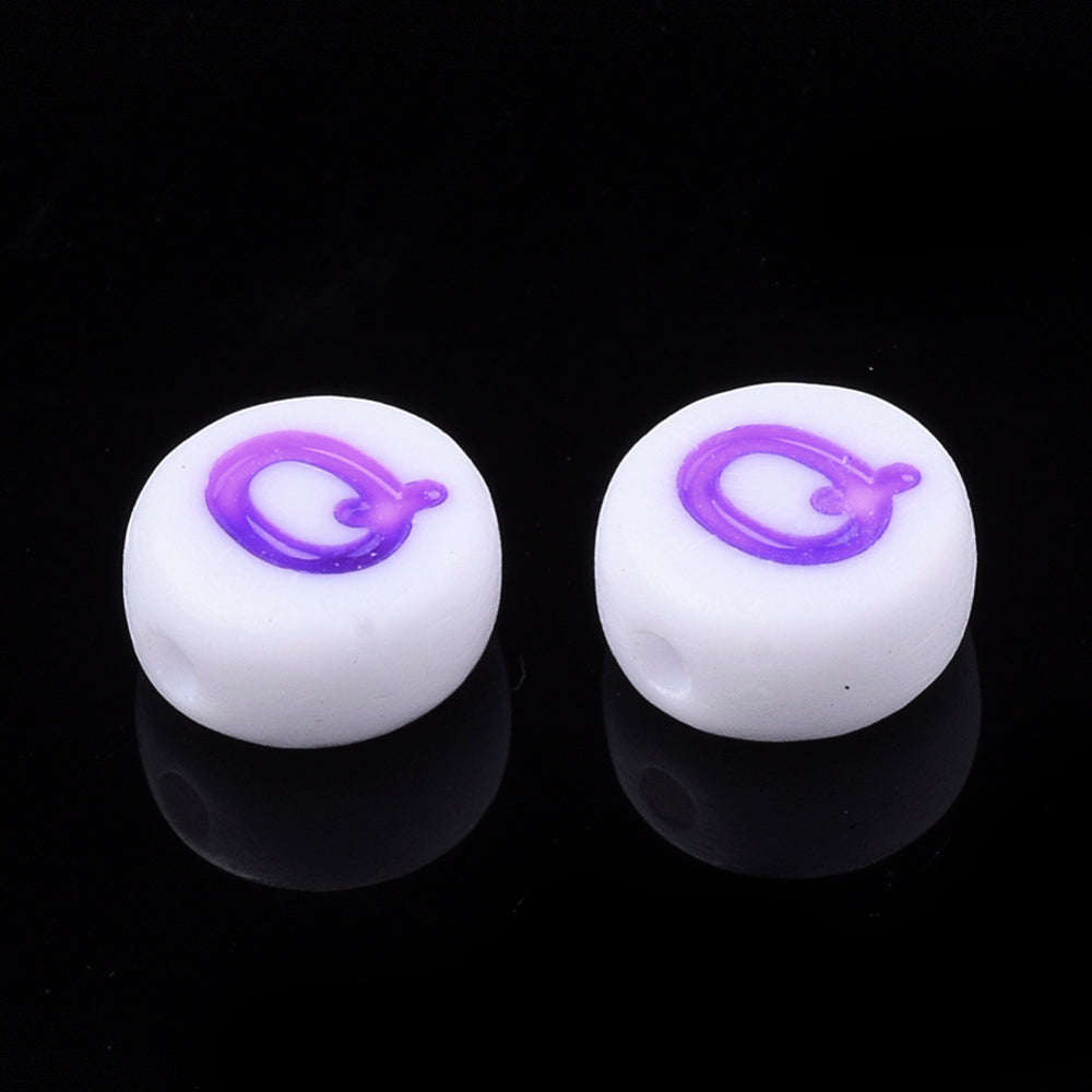 Alphabet Letter Beads (Rainbow) - Q