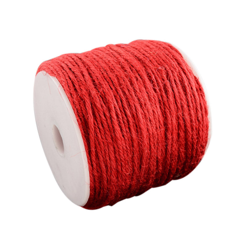 Red (10m) - 2mm Hemp String