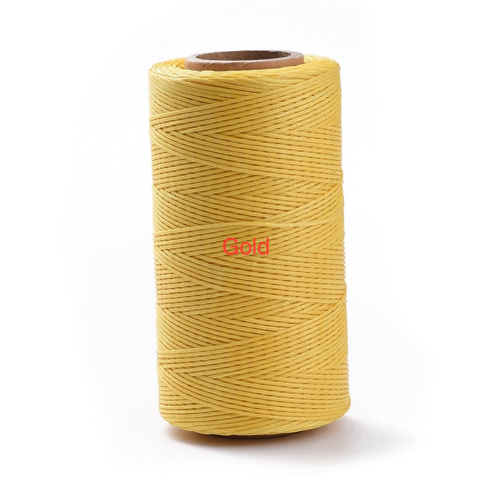 Gold (10m) - 1x0.3mm Flat Waxed Cord