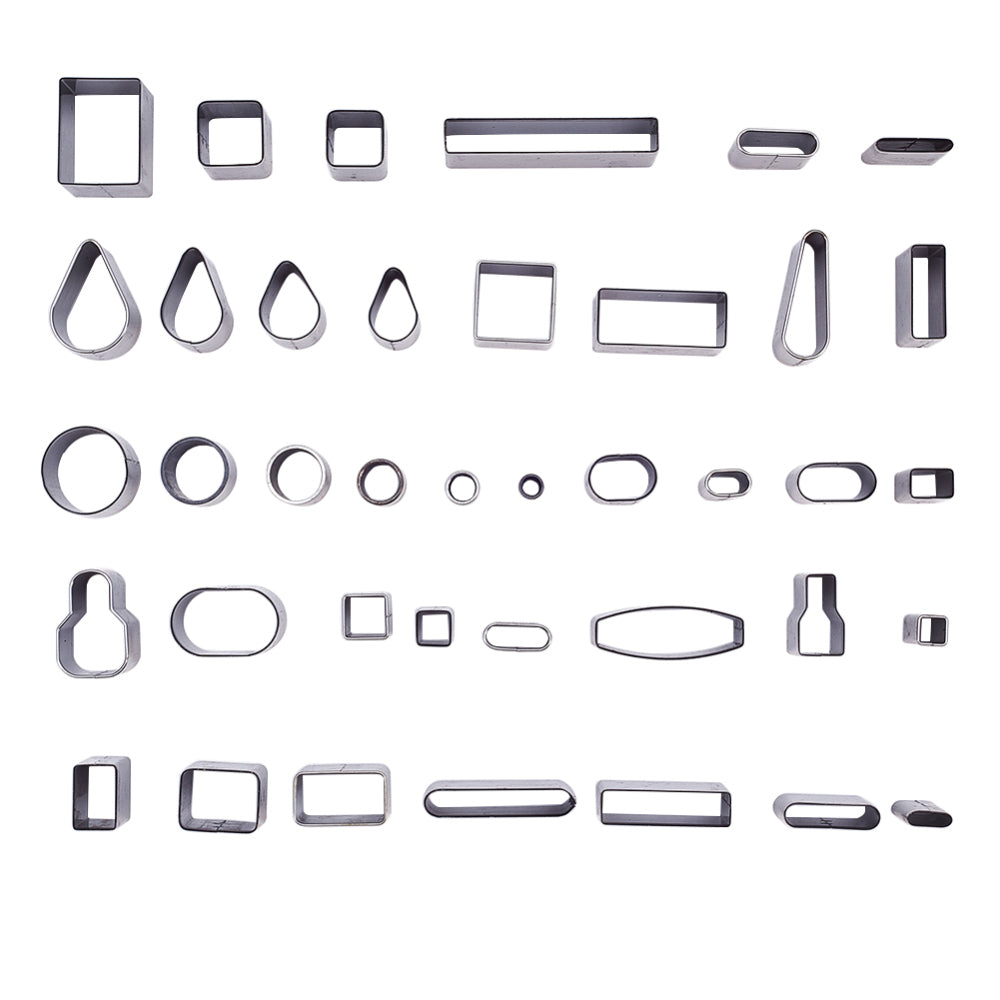 Stainless Steel Cutters (39pc) in Storage Container - Polymer Clay