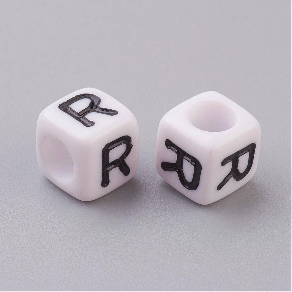 Alphabet Letter Beads (Cubes) - R