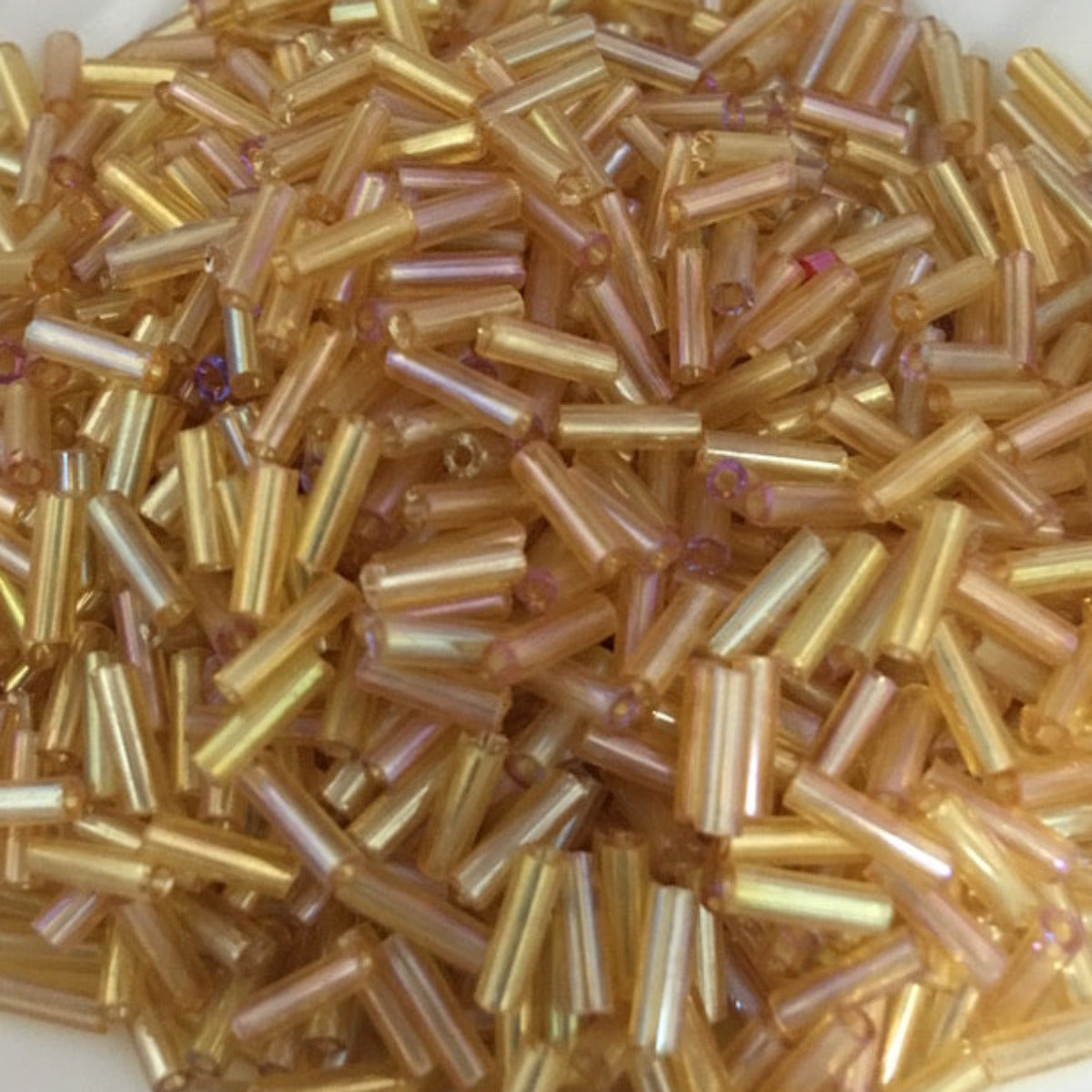 Topaz - 6mm Rainbow (50g) - Bugle Seed Beads