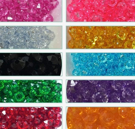 Rondelle Acrylic Beads 6x4mm (100)
