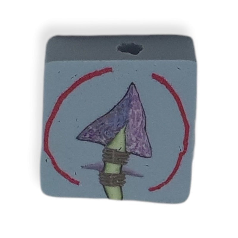 10mm Square Fimo Beads (10) - Arrow