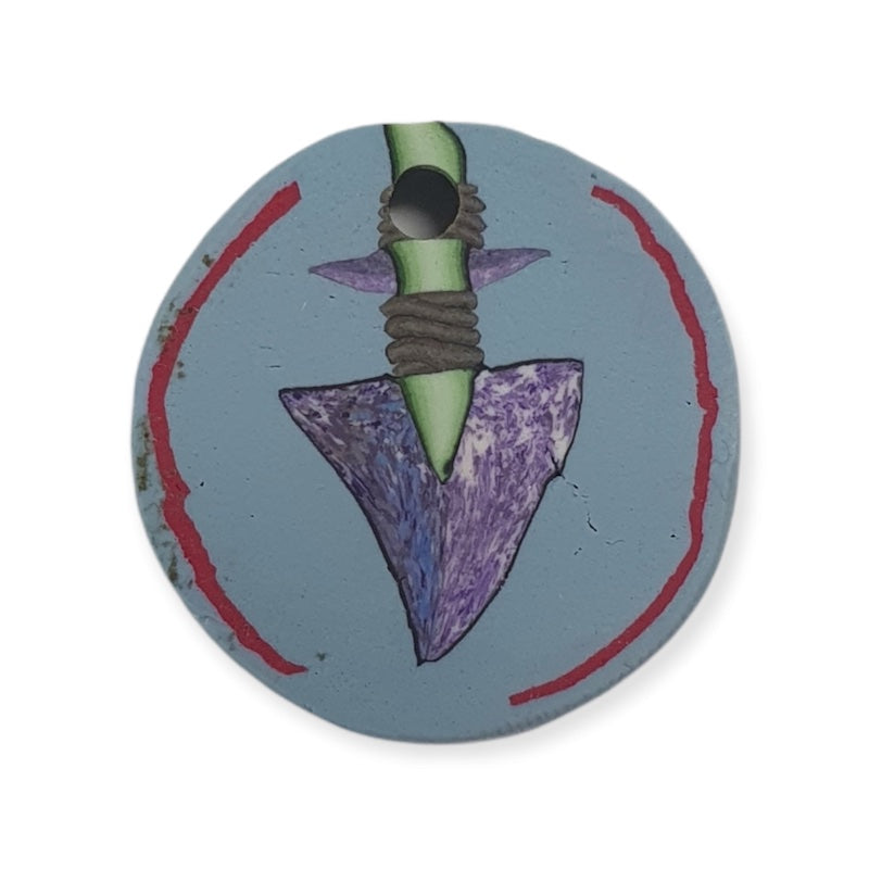 26mm Fimo Pendant (1) - Arrow
