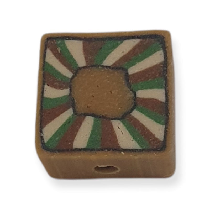 10mm Square Fimo Beads (10) - Autumn Sun