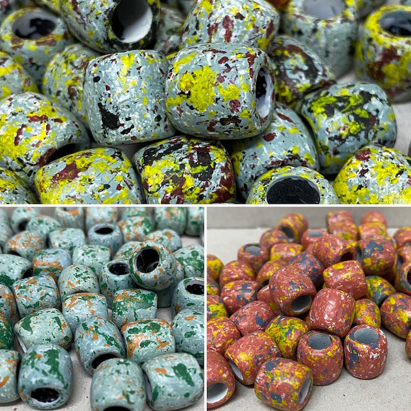 12mm Tube (25) - Turquoise - Vintage Lucite Beads