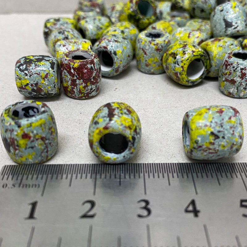 12mm Tube (25) - Green - Vintage Lucite Beads