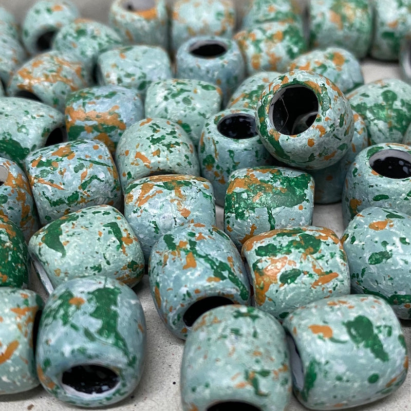 12mm Tube (25) - Turquoise - Vintage Lucite Beads