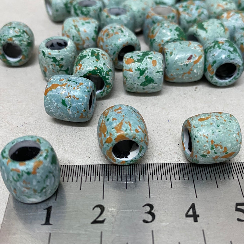 12mm Tube (25) - Turquoise - Vintage Lucite Beads