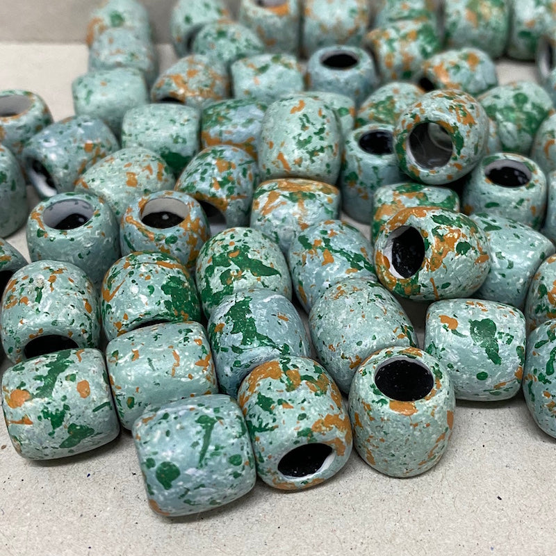 12mm Tube (25) - Turquoise - Vintage Lucite Beads