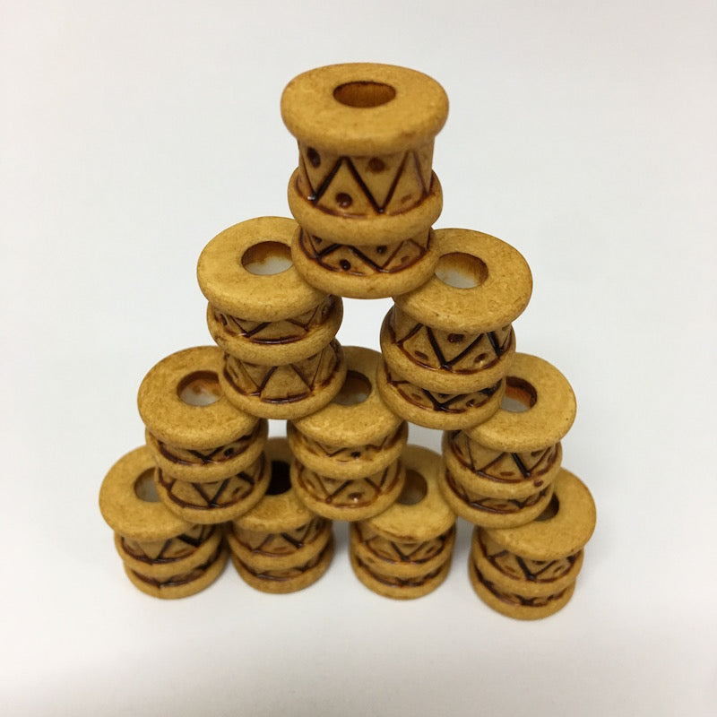 18mm Tube (10) - Tan - Vintage Lucite Beads