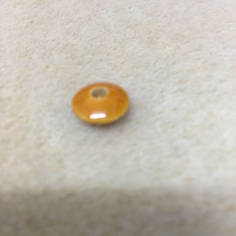 4.5x10mm Rondelle (25) - Vintage Lacquered Wood Beads