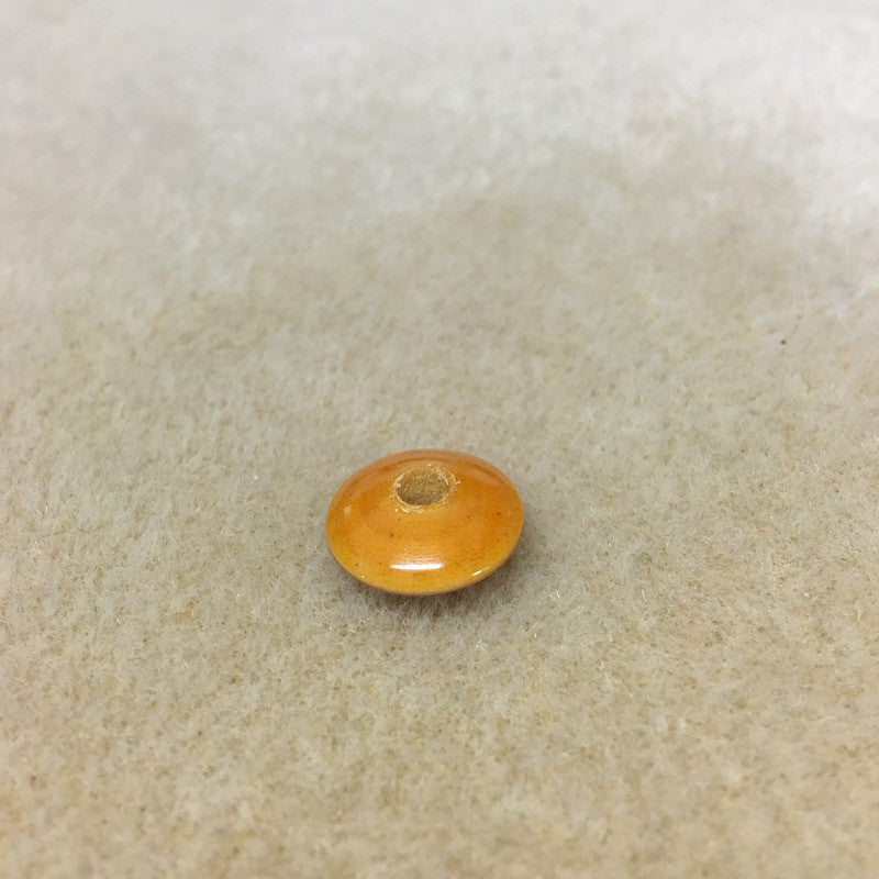 6x14mm Rondelle (25) - Vintage Lacquered Wood Beads