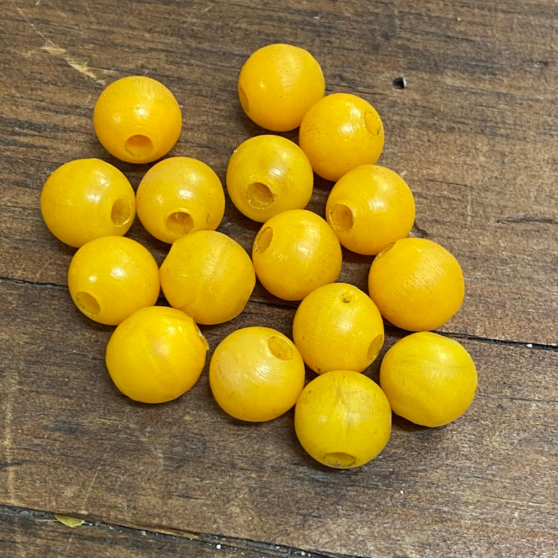 10mm Round (10) - Phenolic Amber - Vintage Replica Trade Bead