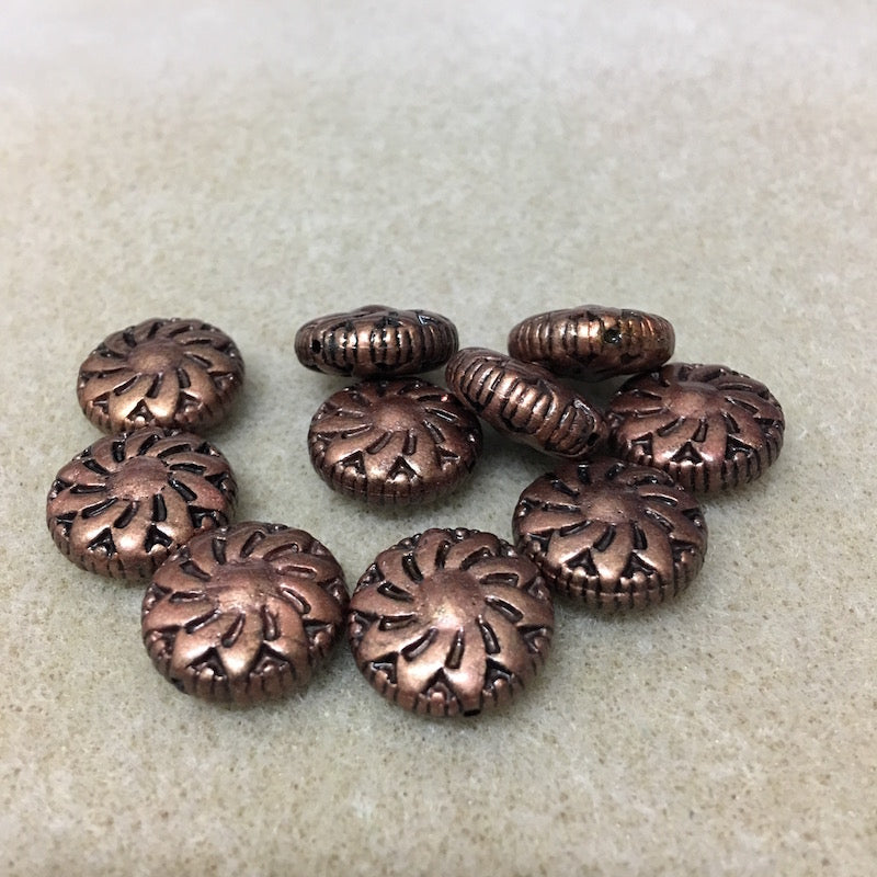 18mm Coin (10) - Ancient Brass - Moroccan Style Vintage Beads