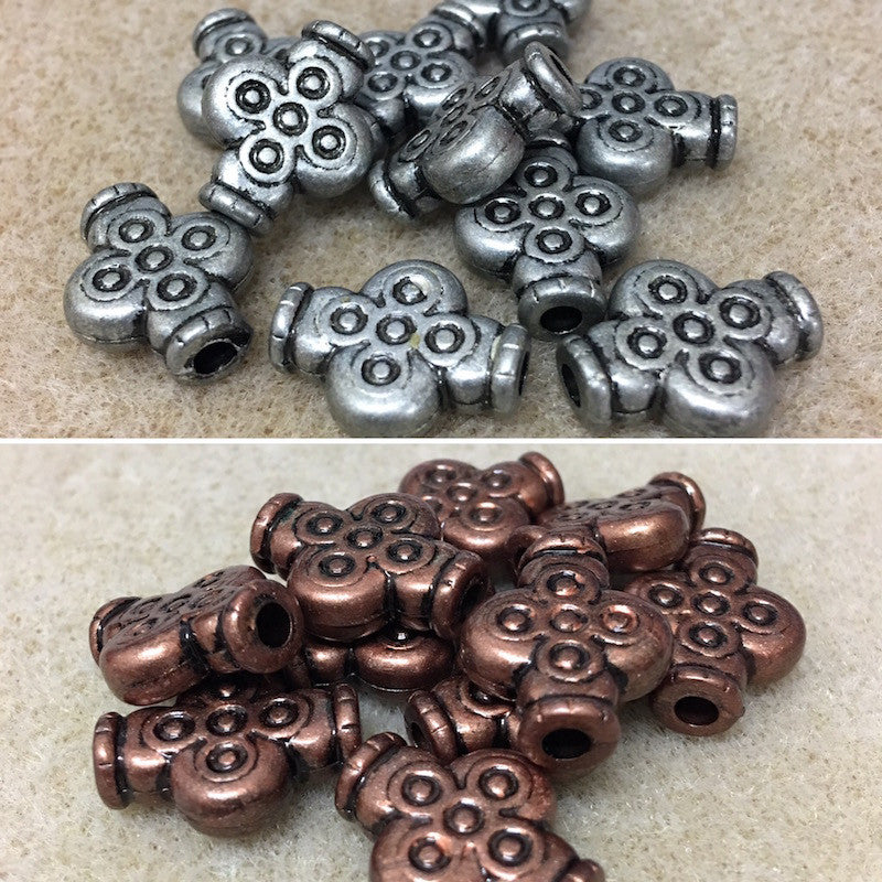18x14mm Cross (10) - Pewter - Moroccan Style Vintage Beads