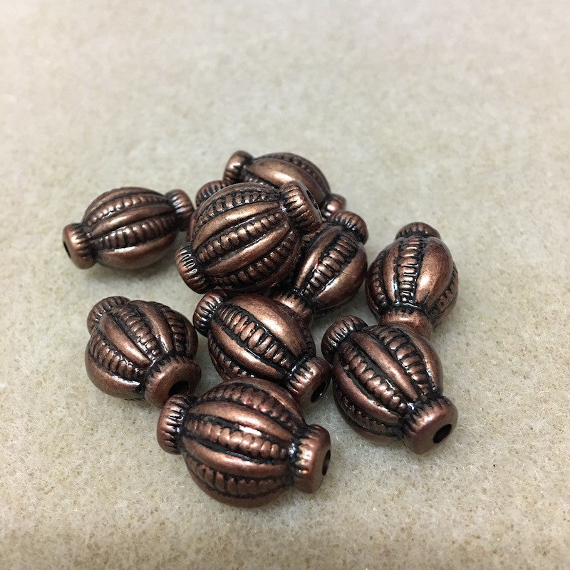 21x15mm Lolly (10) - Ancient Brass - Moroccan Style Vintage Beads - Bead Shack