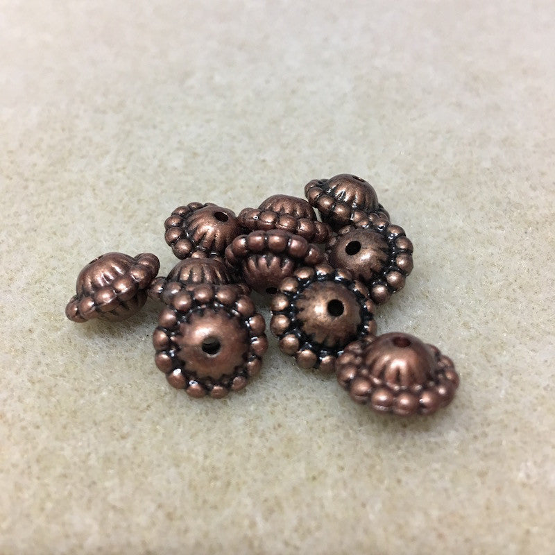 8x12mm UFO (25) - Ancient Brass - Moroccan Style Vintage Beads