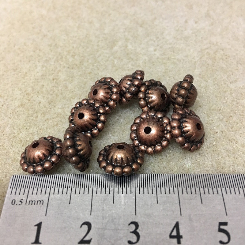 8x12mm UFO (25) - Ancient Brass - Moroccan Style Vintage Beads