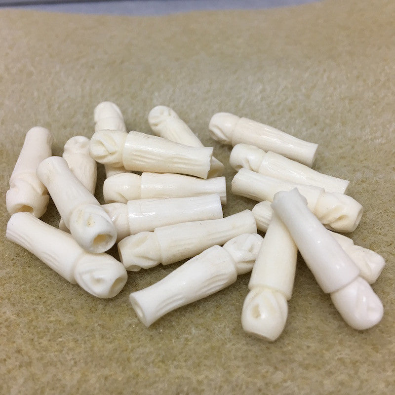 23x6mm Column Bead (10) - Vintage Bone Beads