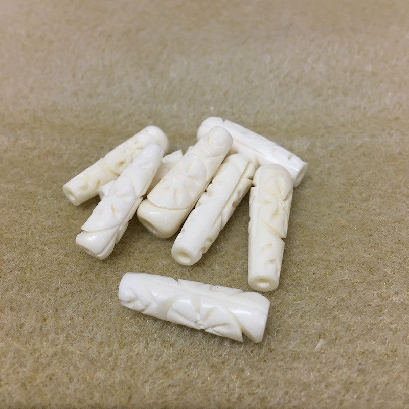 25x10mm Cone Bead (10) - Vintage Bone Beads