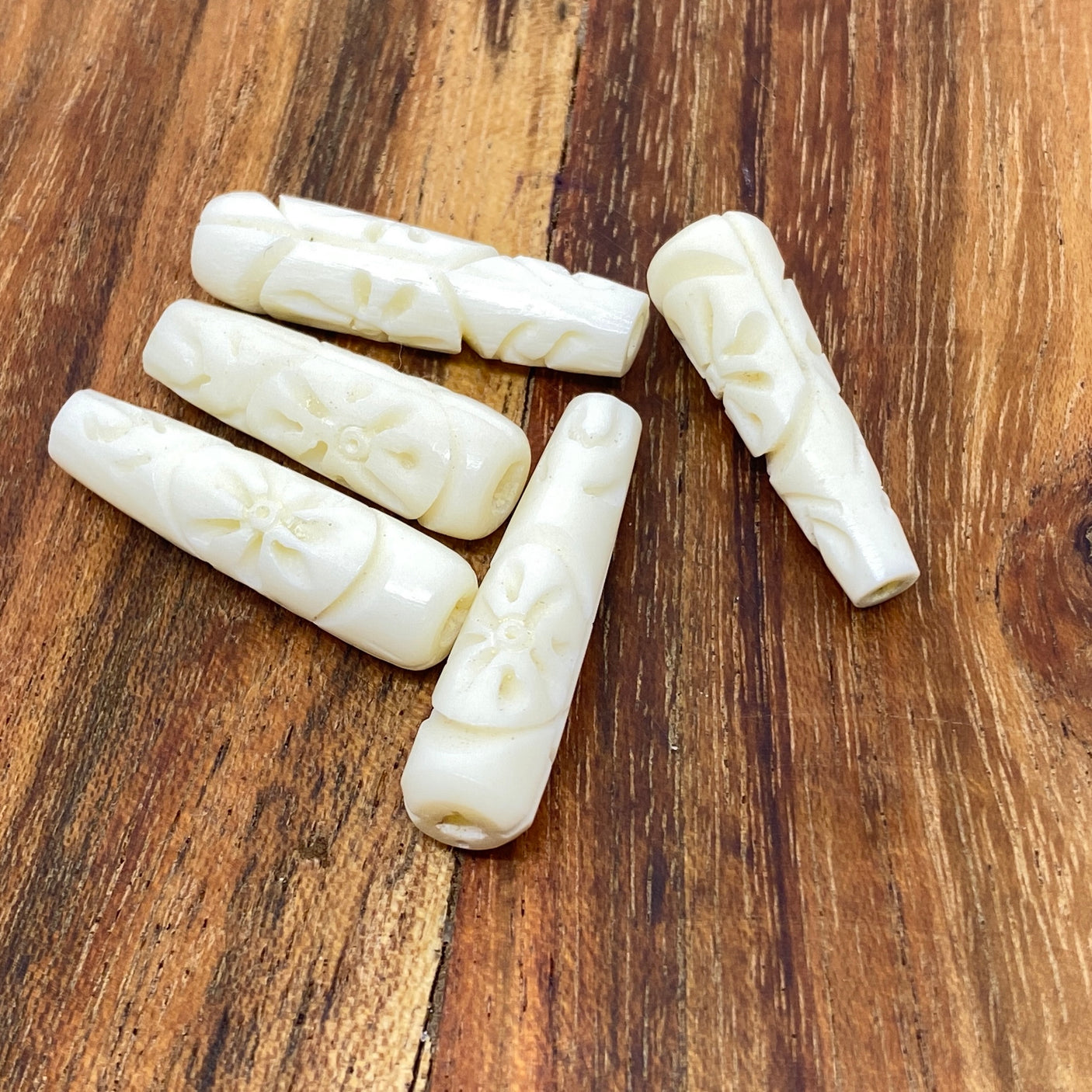 25x10mm Cone Bead (10) - Vintage Bone Beads