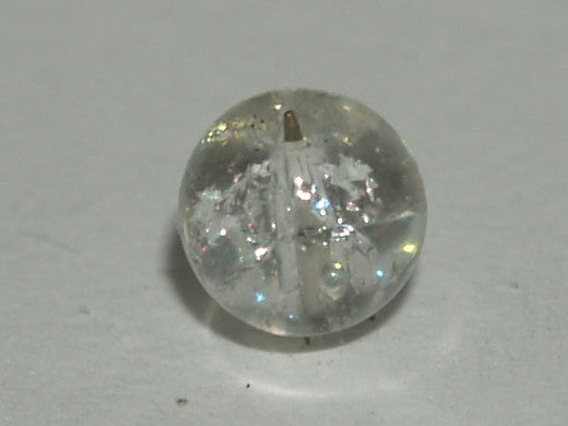 Clear 4mm Round Crackle Glass Qty: 50 beads - Bead Shack