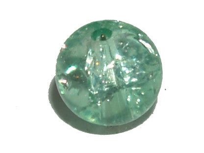 Green Round 4mm Crackle Glass Qty: 50 beads - Bead Shack