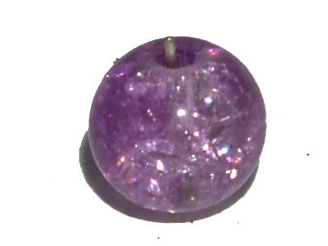 Purple Round 4mm Crackle Glass Qty: 50 beads - Bead Shack