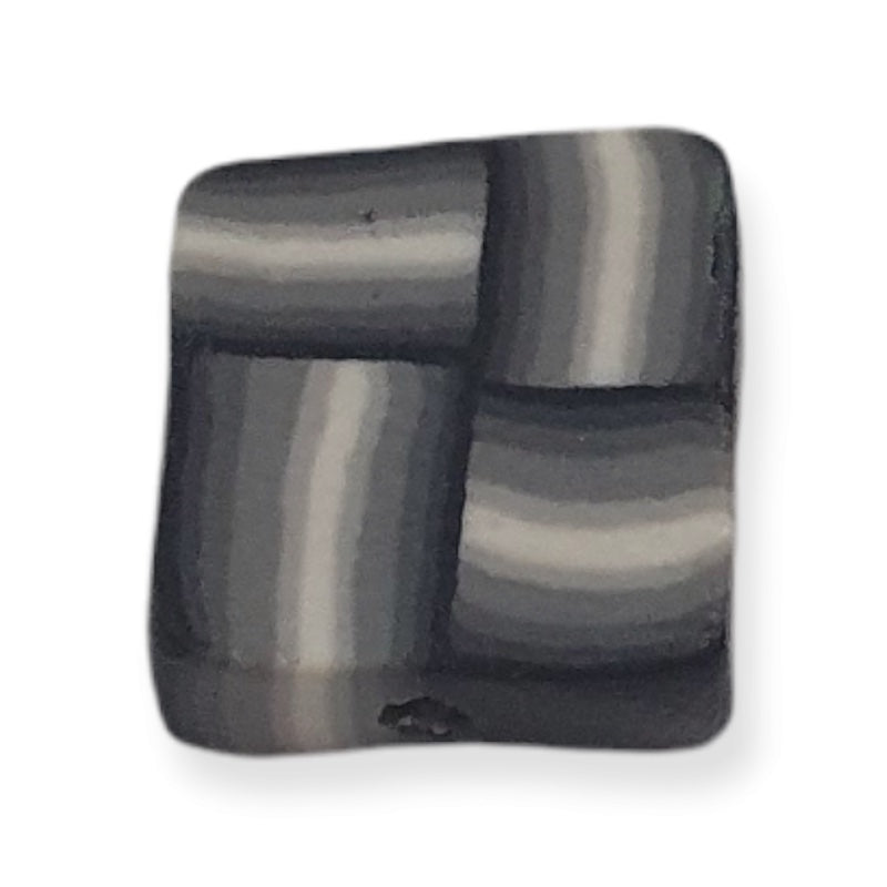 10mm Square Fimo Beads (10) - Geometric