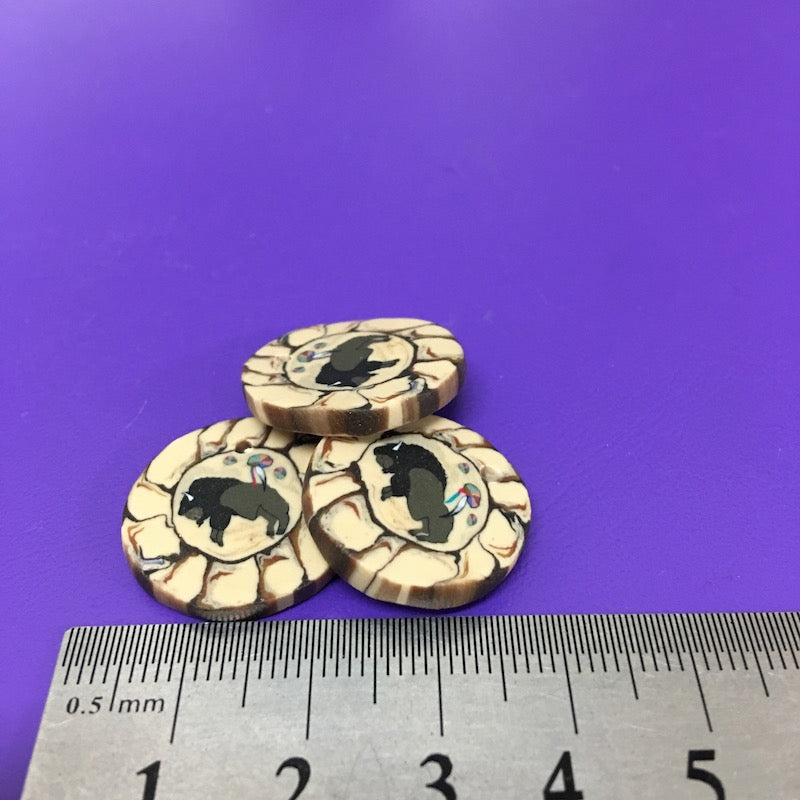 22mm Fimo Pendant (1) - Buffalo