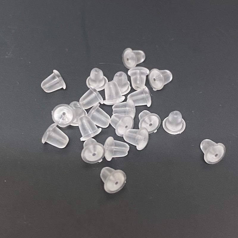 Earring (Bullet) Backs (100) - Silicone
