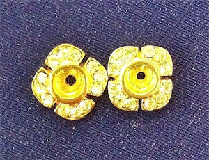 10mm Gold Swarovski Button Bead Qty: 1 - Bead Shack