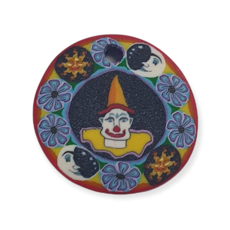 26mm Fimo Pendant (1) - Clown