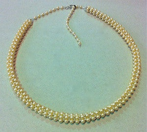 Courtly Pearl Necklace Kit Black/Gold