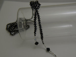Black/Gold Crystal Lasso Necklace Kit