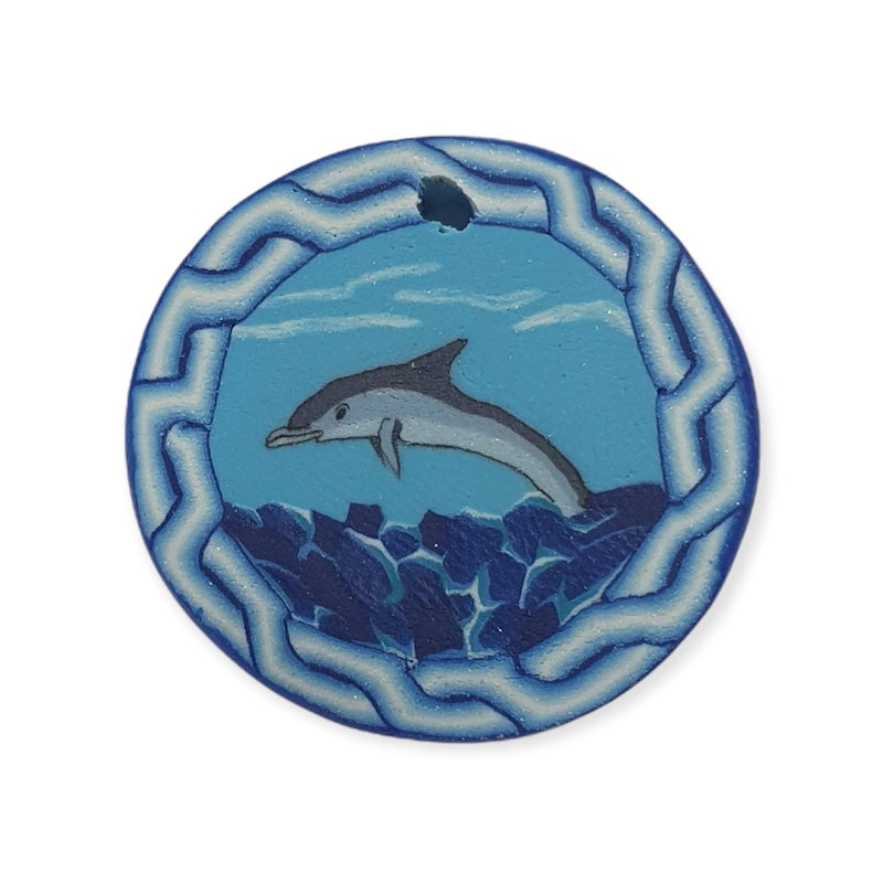 26mm Fimo Pendant (1) - Dolphin