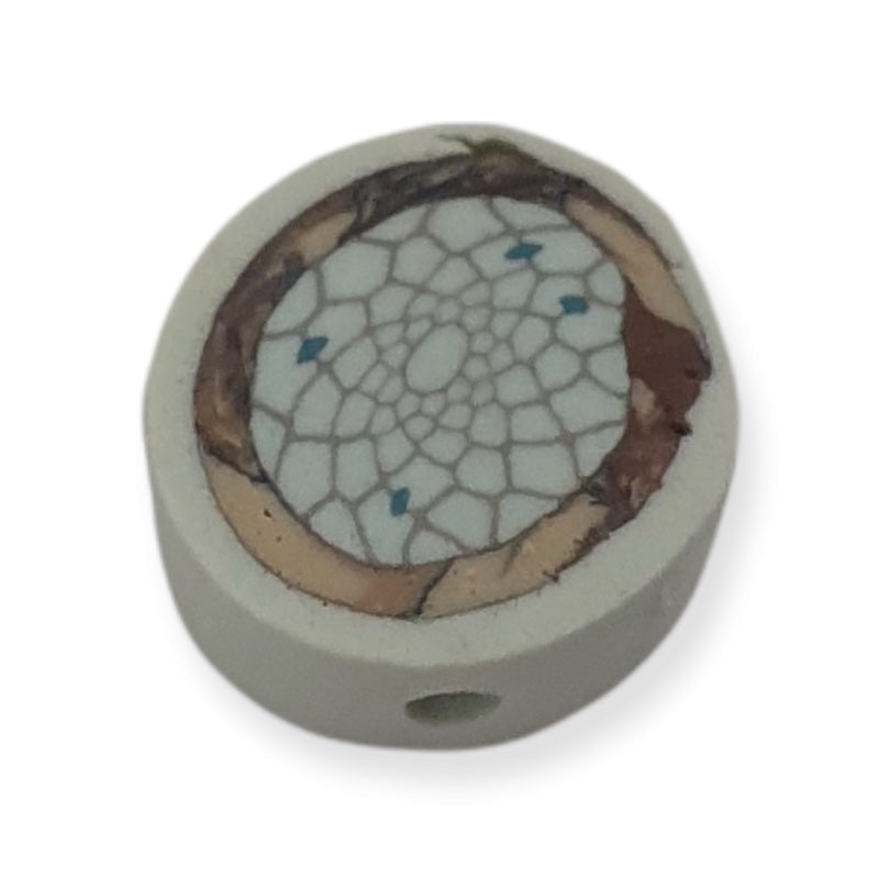 12mm Coin Fimo Beads (10) - Dream Catcher Web