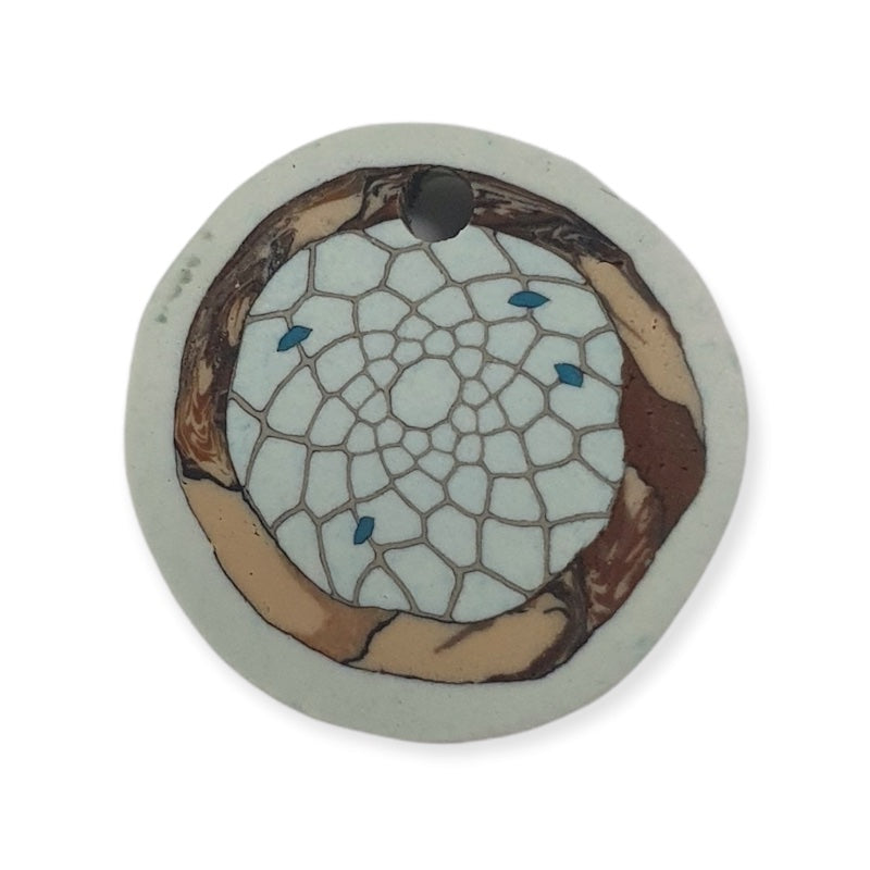 26mm Fimo Pendant (1) - Dream Catcher Web