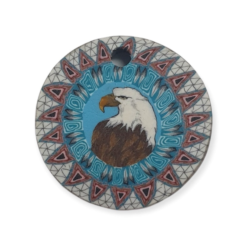 26mm Fimo Pendant (1) - Eagle Head