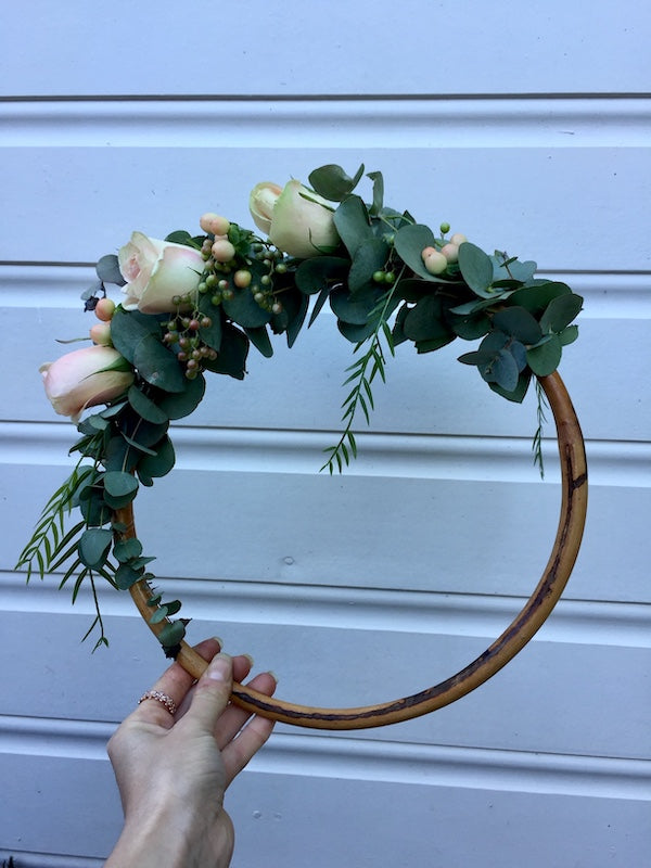 16cm - 17cm Thin Rattan Hoop - Natural & Handmade