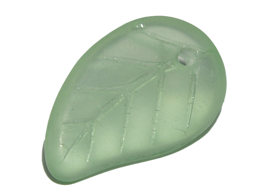 Mint Green 15mm Leaf Qty: 10 beads - Bead Shack