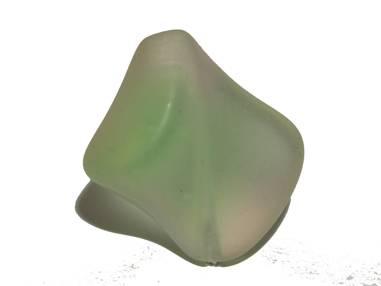 Green/Pink Frosted 17mm Twisted Diamond Qty: 10 beads - Bead Shack