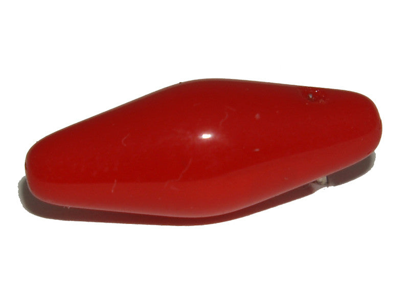 Berry Red Lustre 16x6 Top Drilled Bicone Qty: 10 beads - Bead Shack