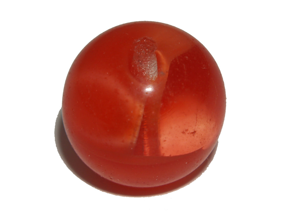 12mm Round (10) - Tomato Red Givre - Vintage Czech Glass Beads
