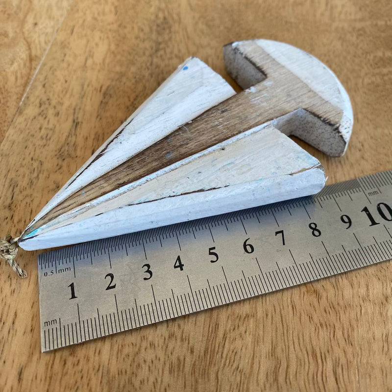 Sailing Boat (1) - White - Nautical Wood Craft Decoration