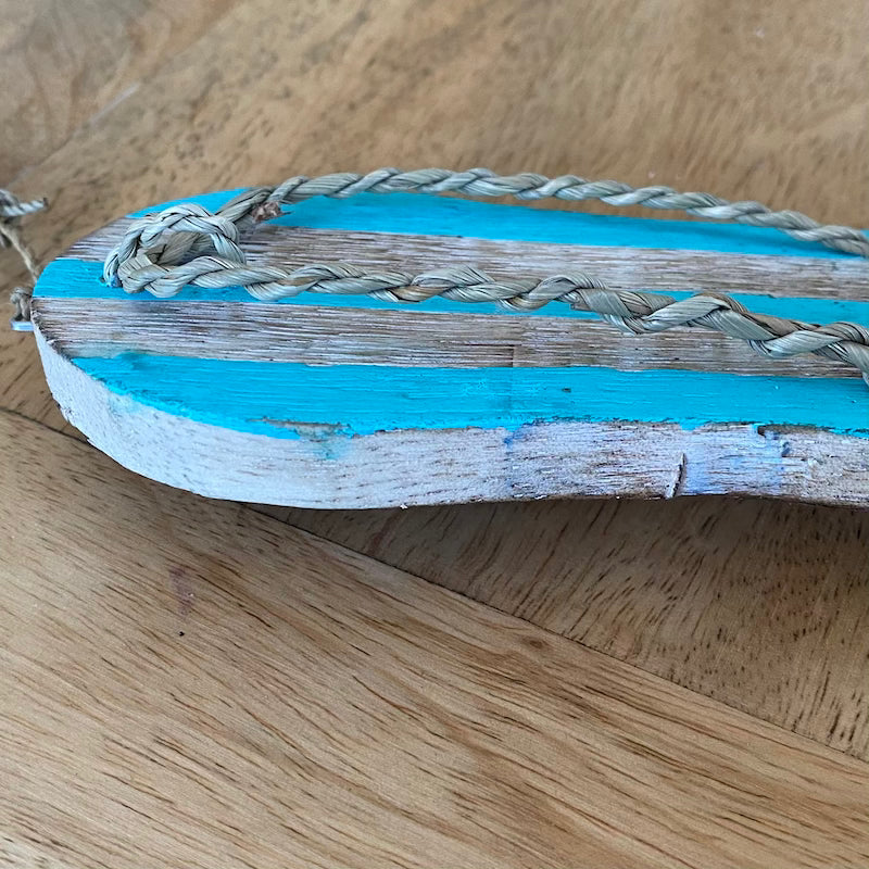 Thong (Sandal) (1) - Turquoise - Nautical Wood Craft Decoration