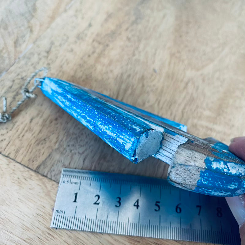 Sailing Boat (1) - Blue - Nautical Wood Craft Decoration